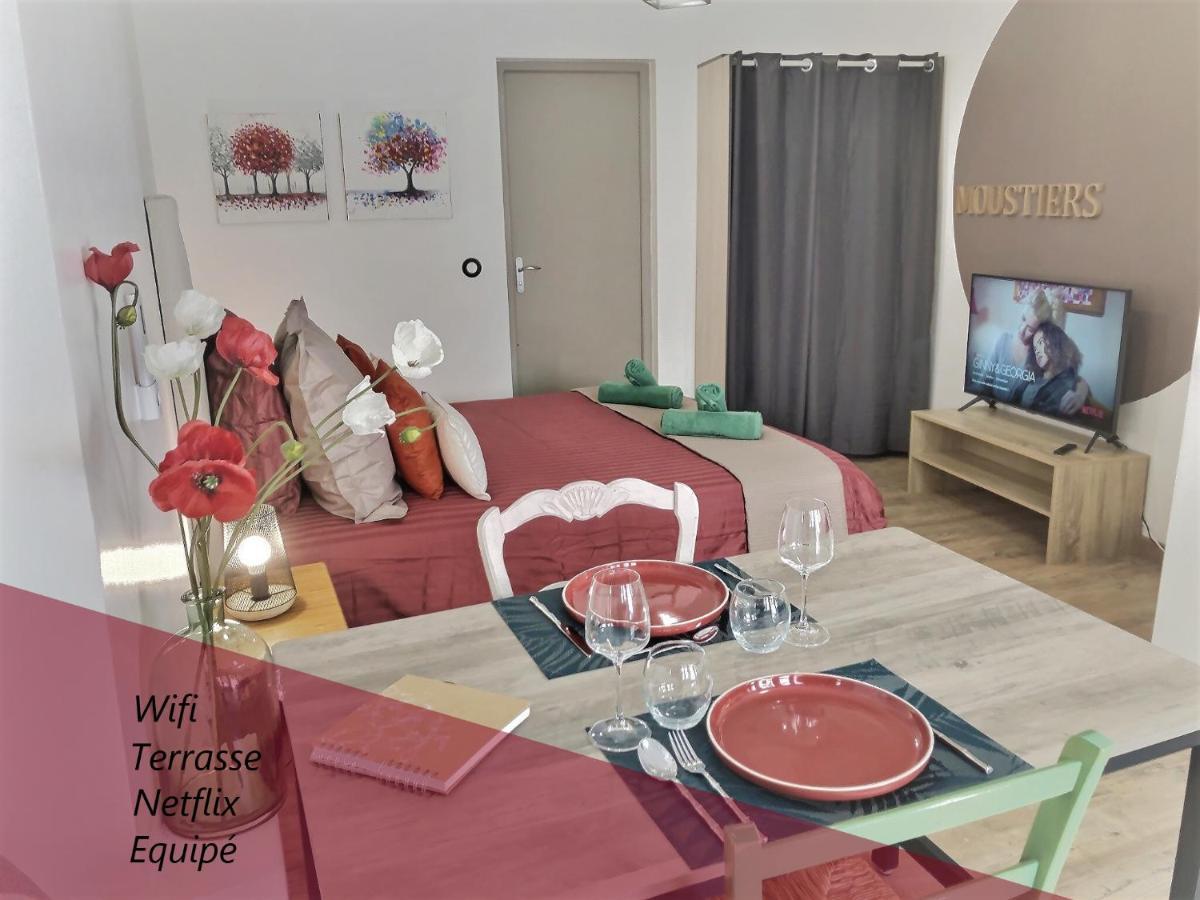 Ferienwohnung Studio Tout Confort, Terrasse, Calme Moustiers #7 Exterior foto